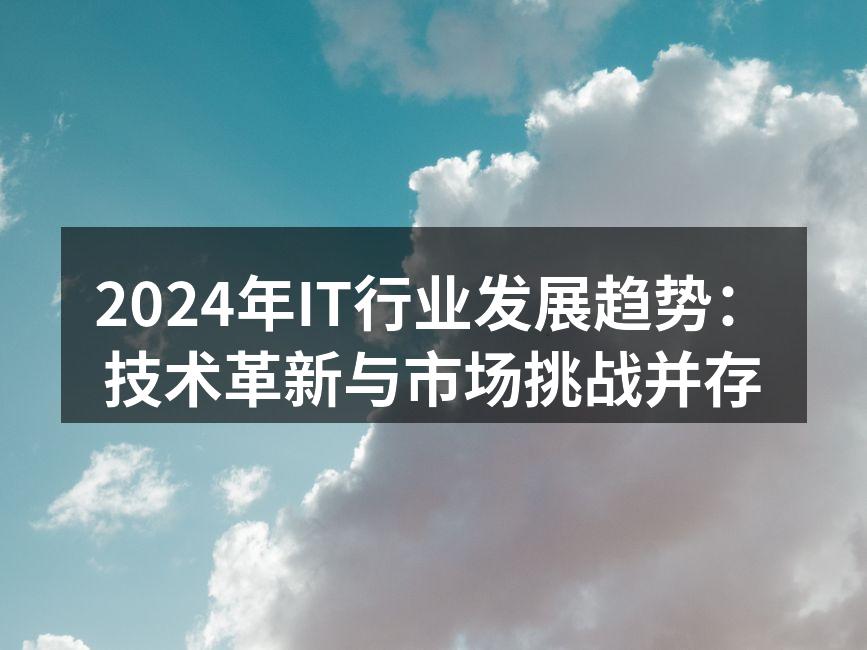 2024年IT行业发展趋势：技术革新与市